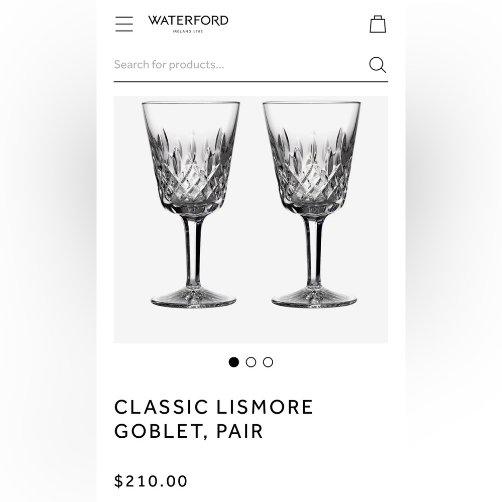 Waterford Lismore Goblets - 11 total